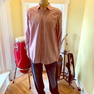Red Check Hugo Boss Sharp Fit Shirt